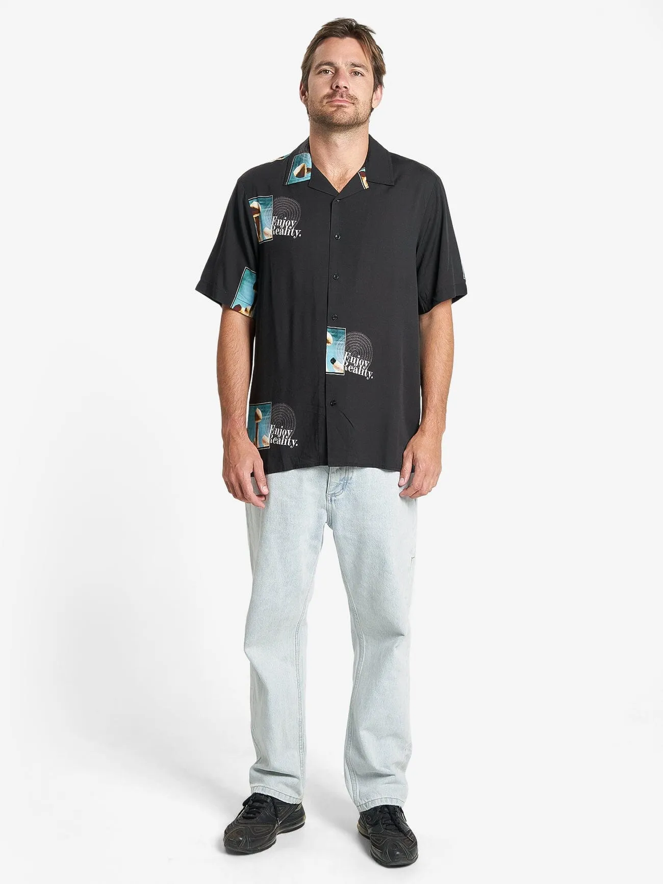 Enjoy Reality Bowling Shirt - Black sold by Thrills product image thumbnail 5