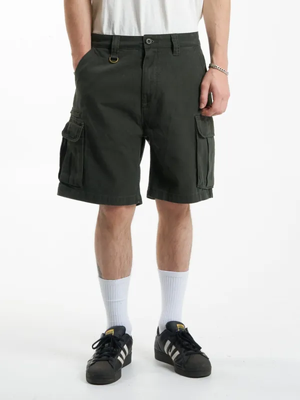 Slacker Union Cargo Short - Oil Green sold by Thrills