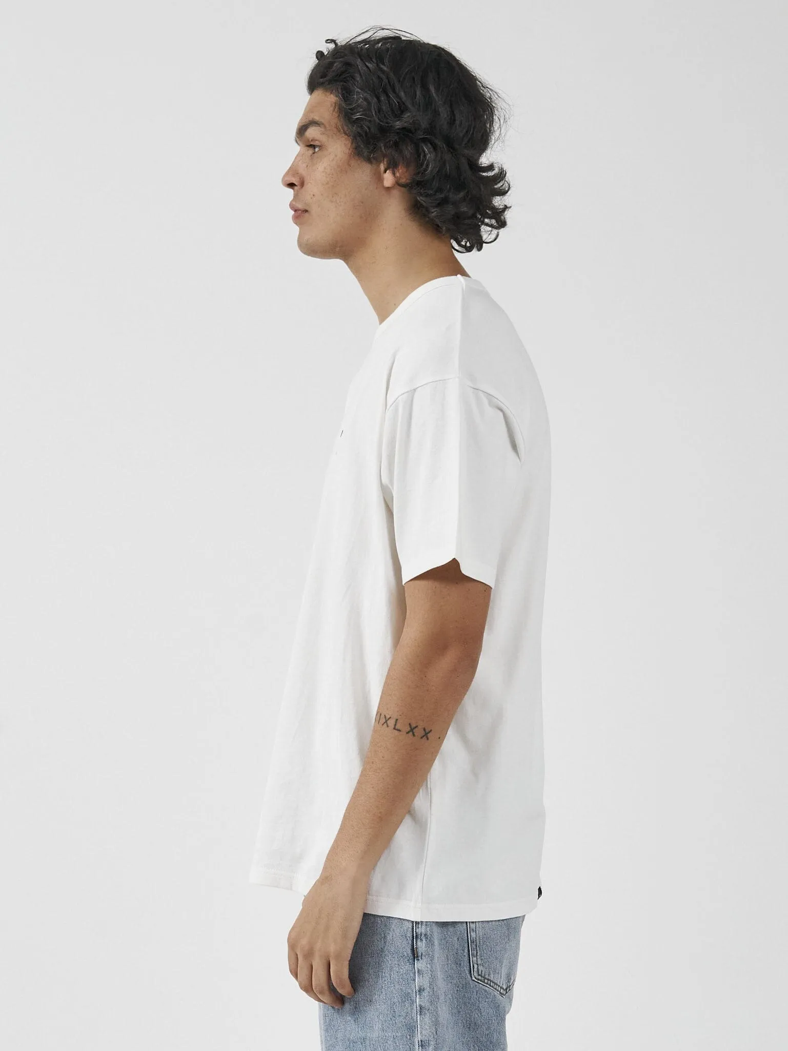 Thrills Workwear Box Fit Tee - Dirty White sold by Thrills product image thumbnail 3