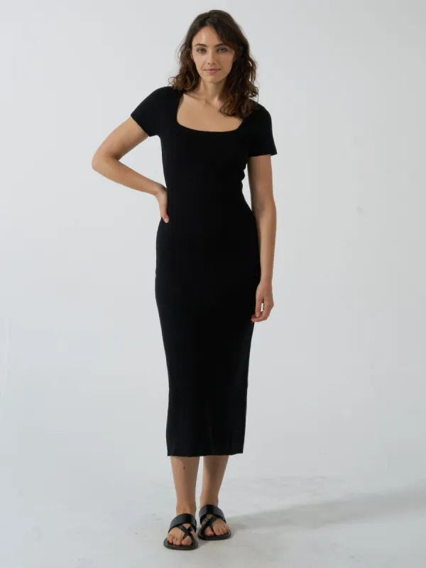 Nisha Knit Dress - Black sold by Thrills