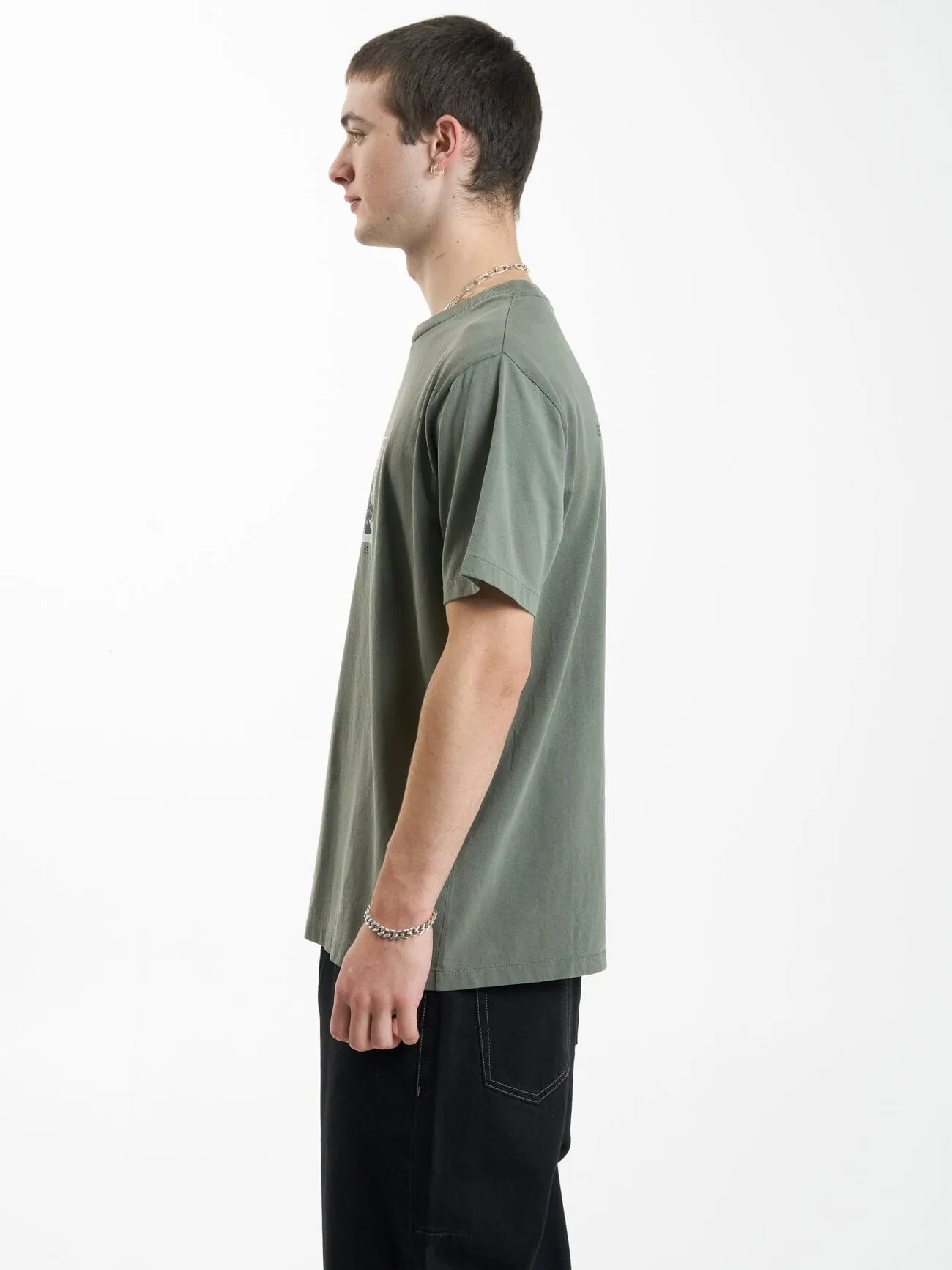 Gravitating Naturally Merch Fit Tee - Thyme sold by Thrills product image thumbnail 3