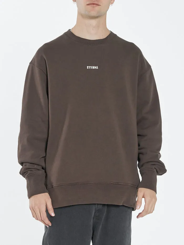 Minimal Thrills Oversize Crew - Postal Brown sold by Thrills