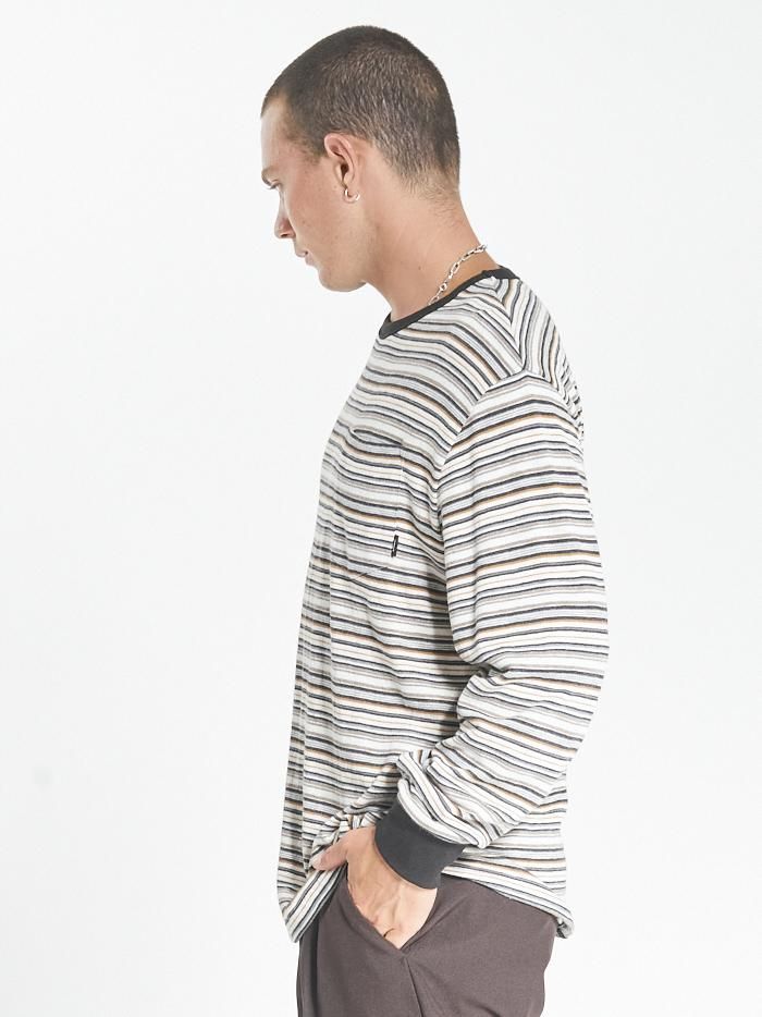 Indie Stripe Merch Fit Pocket Long Sleeve Tee - Heritage White sold by Thrills product image thumbnail 3