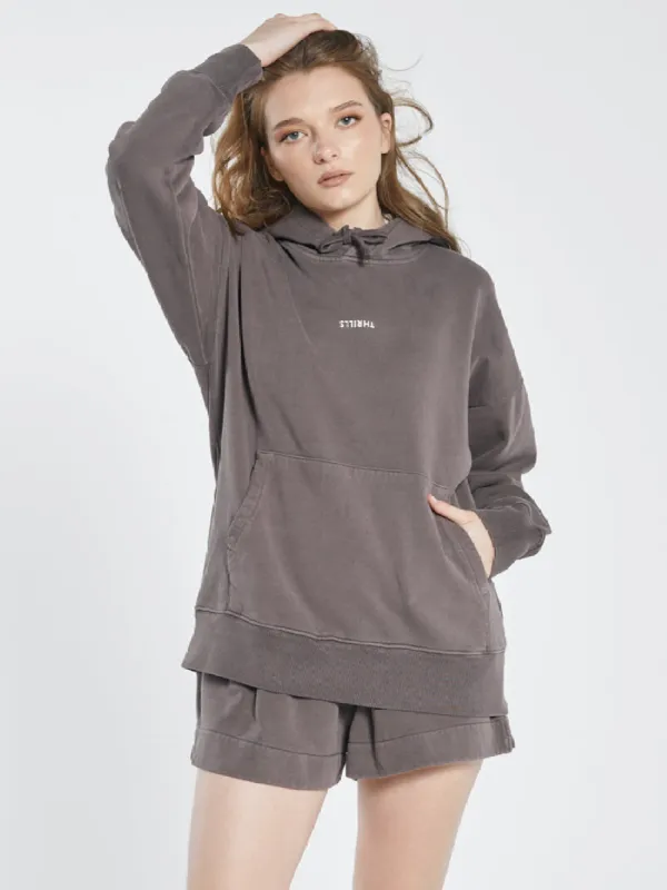 Minimal Thrills Fleece Hood - Plum sold by Thrills