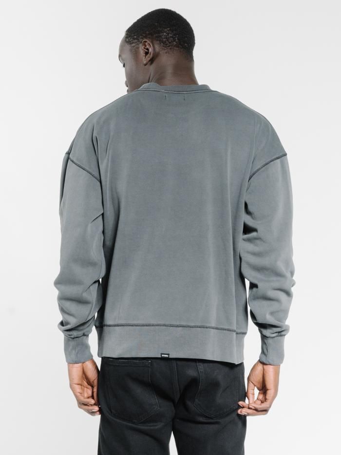Tonal Thrills Company Embro Slouch Fit Crew - Merch Black sold by Thrills product image thumbnail 4