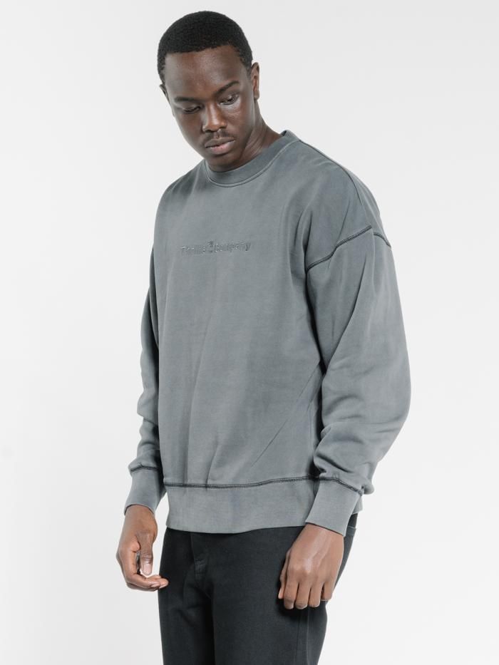 Tonal Thrills Company Embro Slouch Fit Crew - Merch Black sold by Thrills product image thumbnail 3