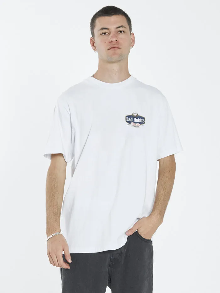 Bad Habits Die Hard Merch Fit Tee - Dirty White sold by Thrills