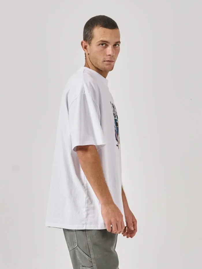 Unlock Your Mind Box Fit Oversize Tee - White sold by Thrills product image thumbnail 5