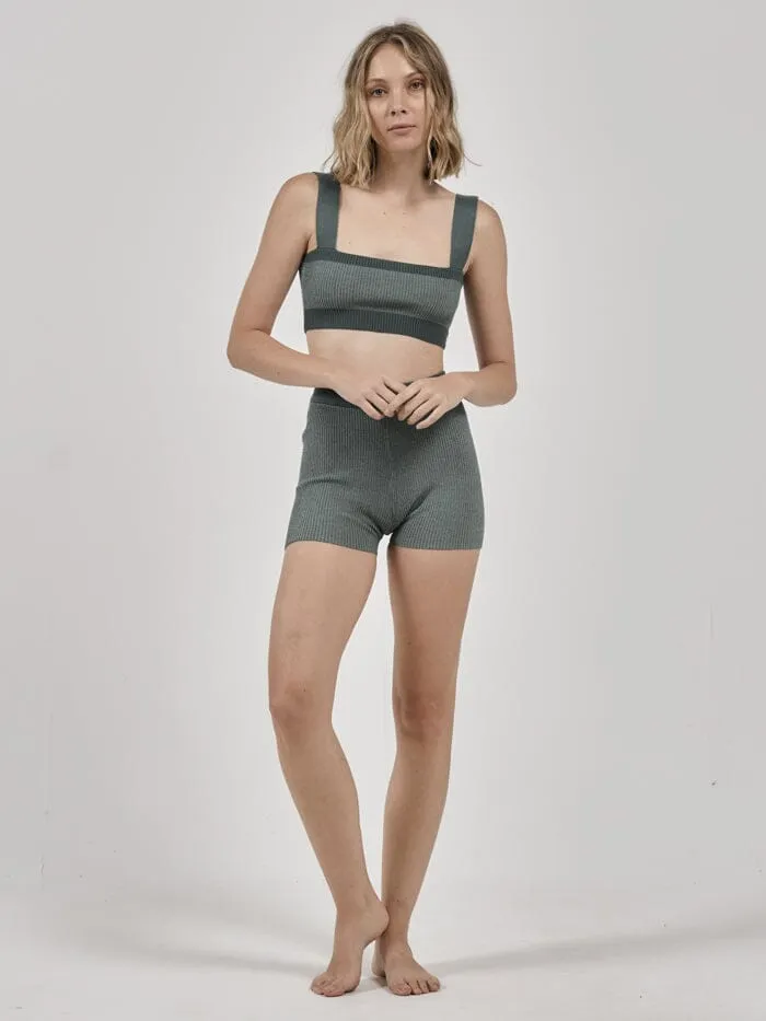 Love Me Not Knit Crop - Mallard Green sold by Thrills product image thumbnail 4