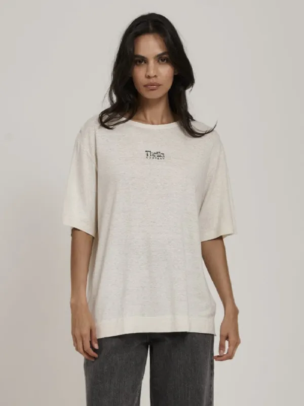 Thrills Pinch Hemp Box Fit Tee - Tofu sold by Thrills