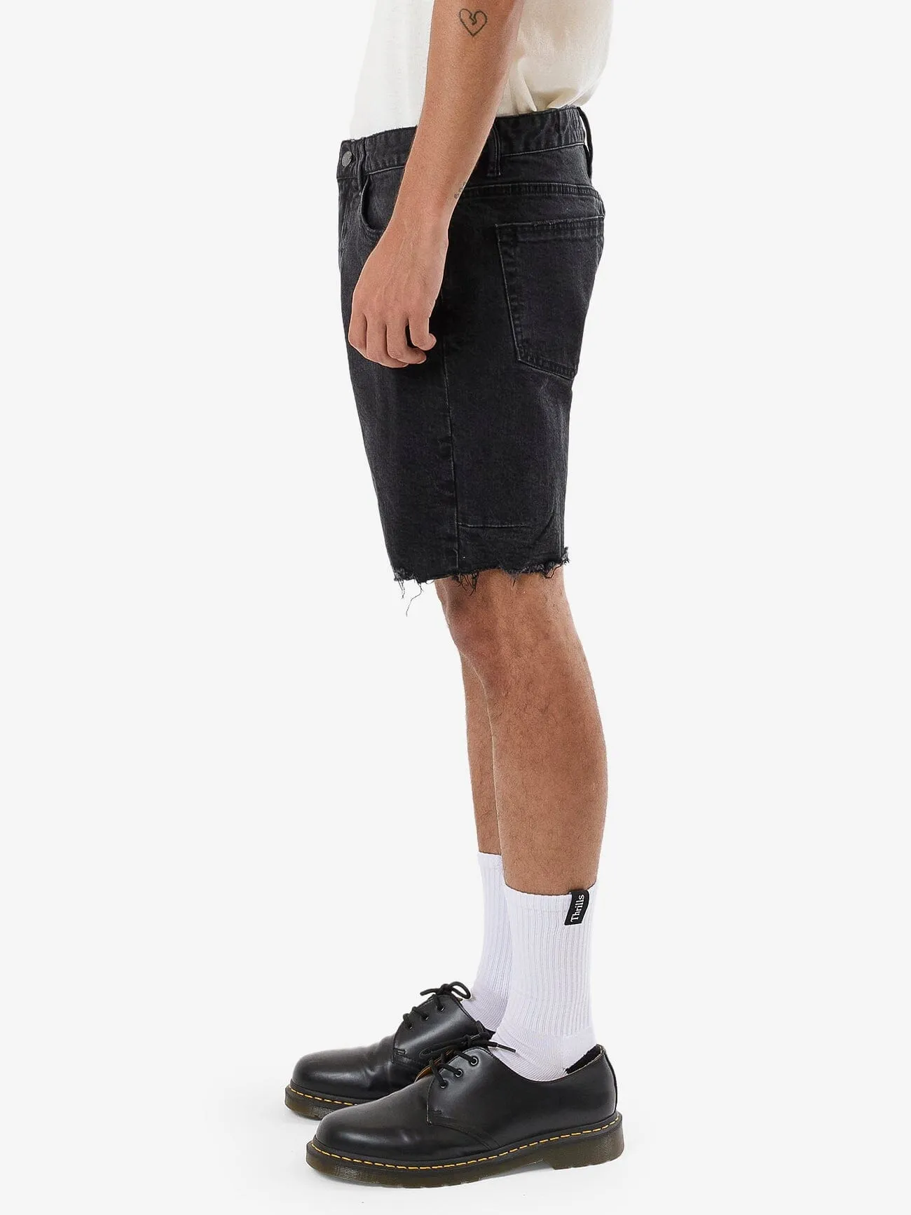 Bones Denim Short - Aged Black sold by Thrills product image thumbnail 3