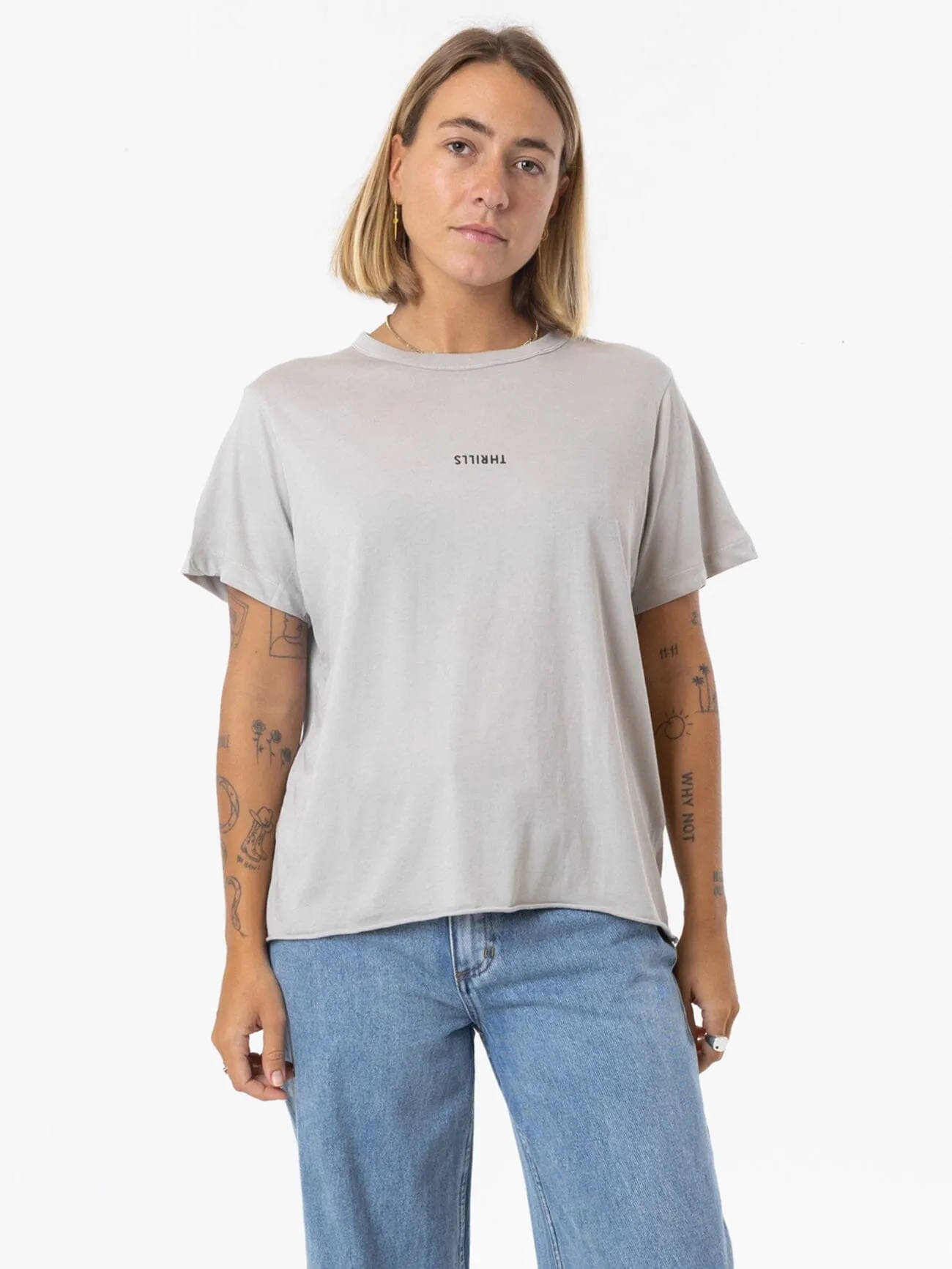 Minimal Thrills Relaxed Tee - Oyster Grey sold by Thrills