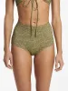 Feedback Gathered Bikini Top - Antique Moss sold by Thrills