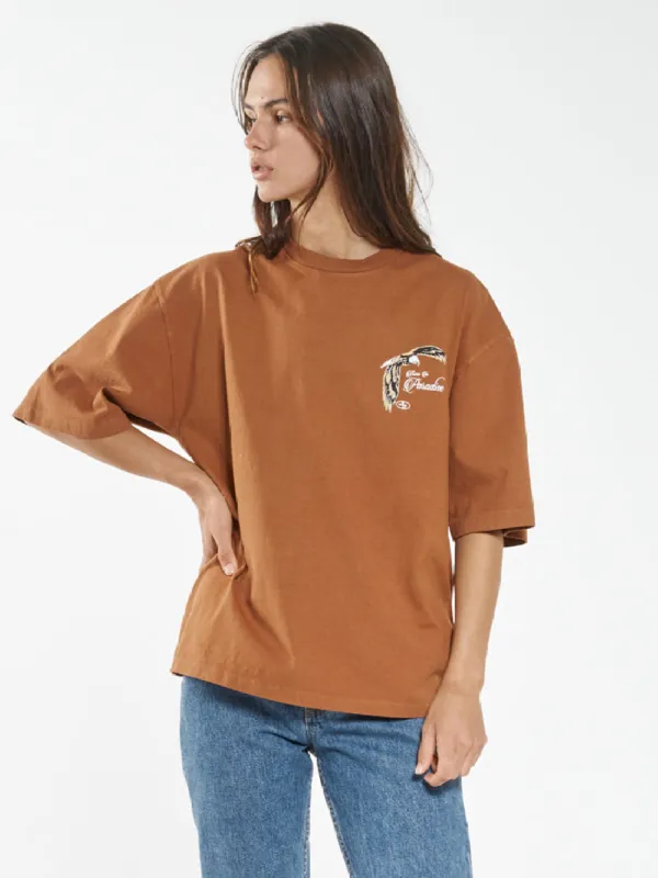Speed Needs Oversized Tee - Caramel sold by Thrills