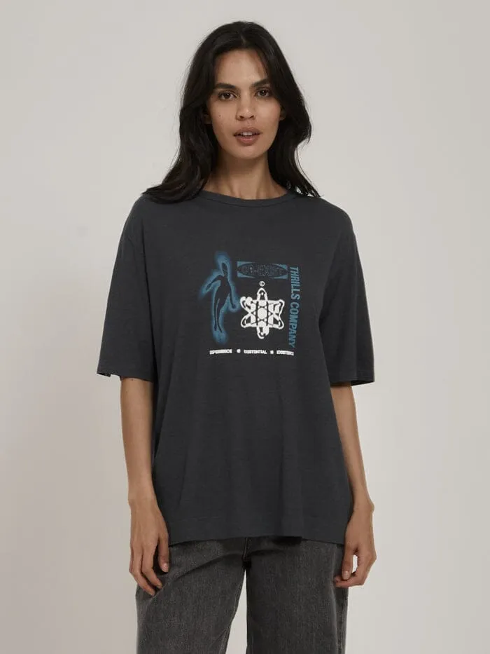 Euphoric Co-existence Hemp Box Fit Tee - Petrol sold by Thrills product image thumbnail 2