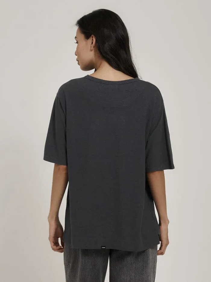 Euphoric Co-existence Hemp Box Fit Tee - Petrol sold by Thrills product image thumbnail 3