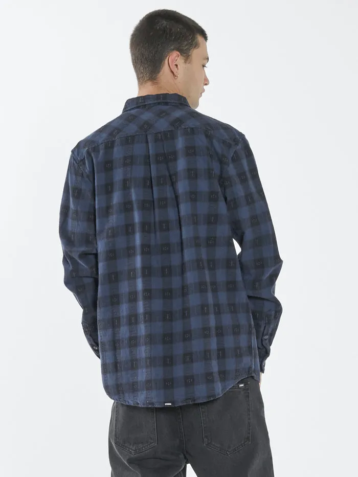 Liste Long Sleeve Flannel Shirt - Navy sold by Thrills product image thumbnail 2