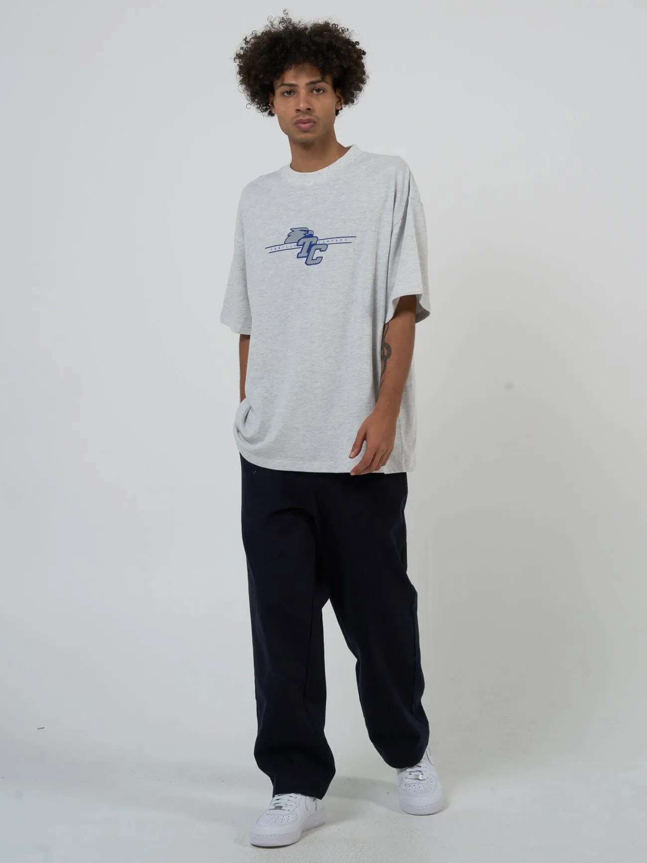 Redshirt Box Fit Oversize Tee - White Marle sold by Thrills product image thumbnail 5