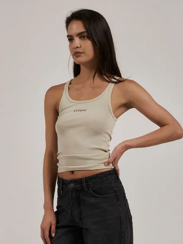 Minimal Thrills Scoop Tank - Oatmeal sold by Thrills