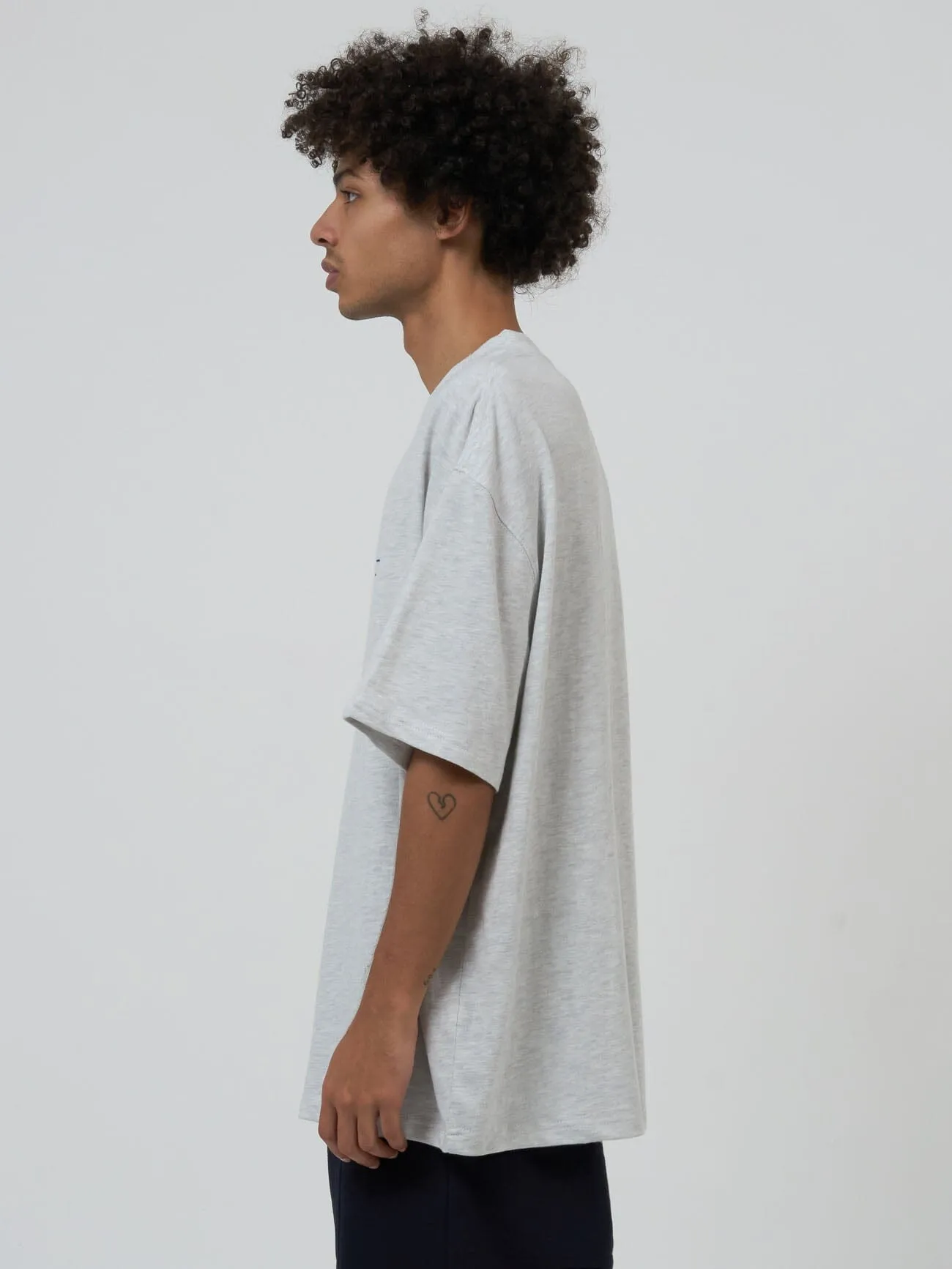 Redshirt Box Fit Oversize Tee - White Marle sold by Thrills product image thumbnail 4