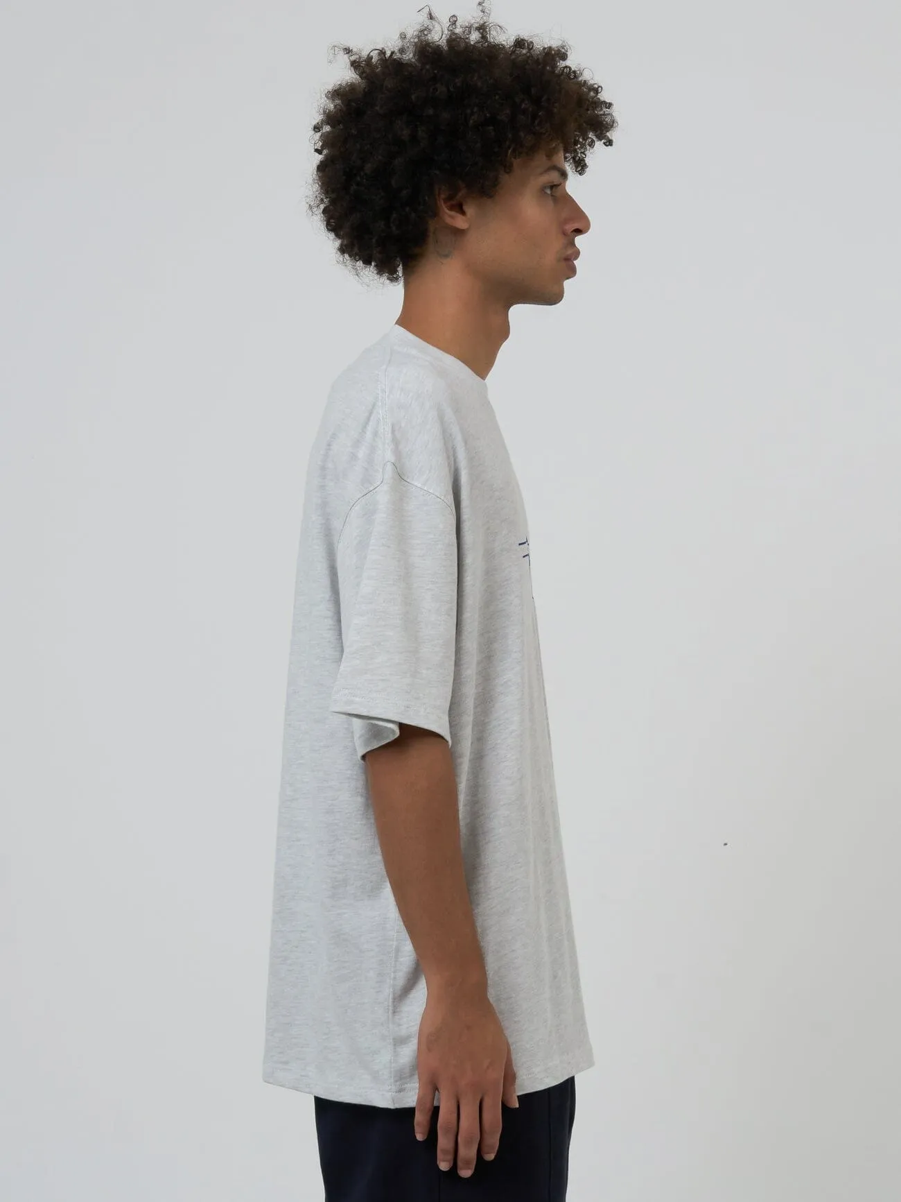 Redshirt Box Fit Oversize Tee - White Marle sold by Thrills product image thumbnail 3