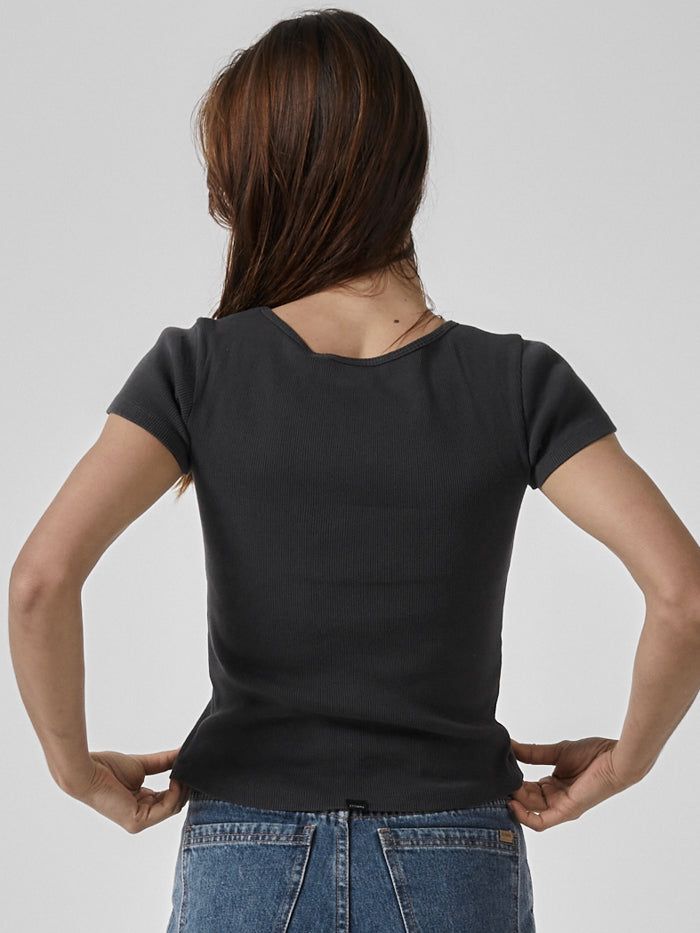 Paradox of Paradise Cap Sleeve Tee - Heritage Black sold by Thrills product image thumbnail 2