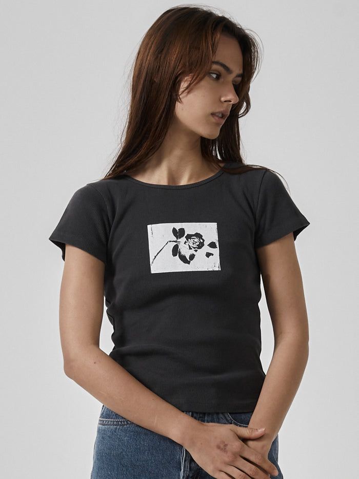 Paradox of Paradise Cap Sleeve Tee - Heritage Black sold by Thrills