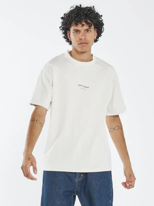 Stamp Wave Merch Fit Tee - Heritage White sold by Thrills
