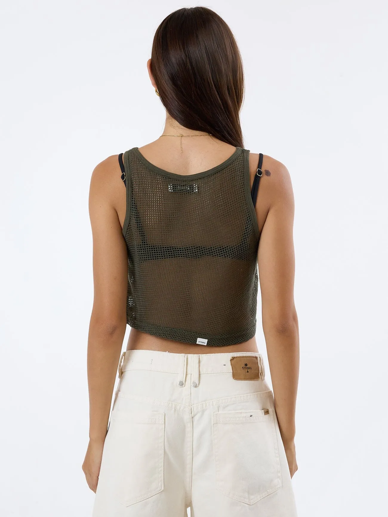 Lattice Boat Neck Tank - Tarmac sold by Thrills product image thumbnail 2