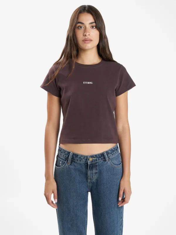 Minimal Thrills Mini Tee - Deep Plum sold by Thrills