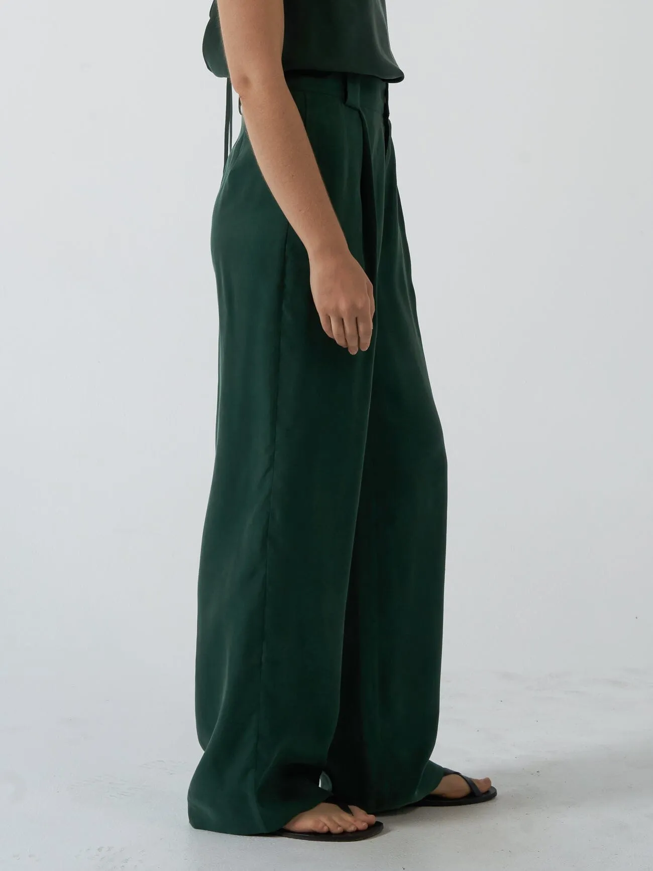 Artisan Cupro Pant - Deep Emerald sold by Thrills product image thumbnail 3