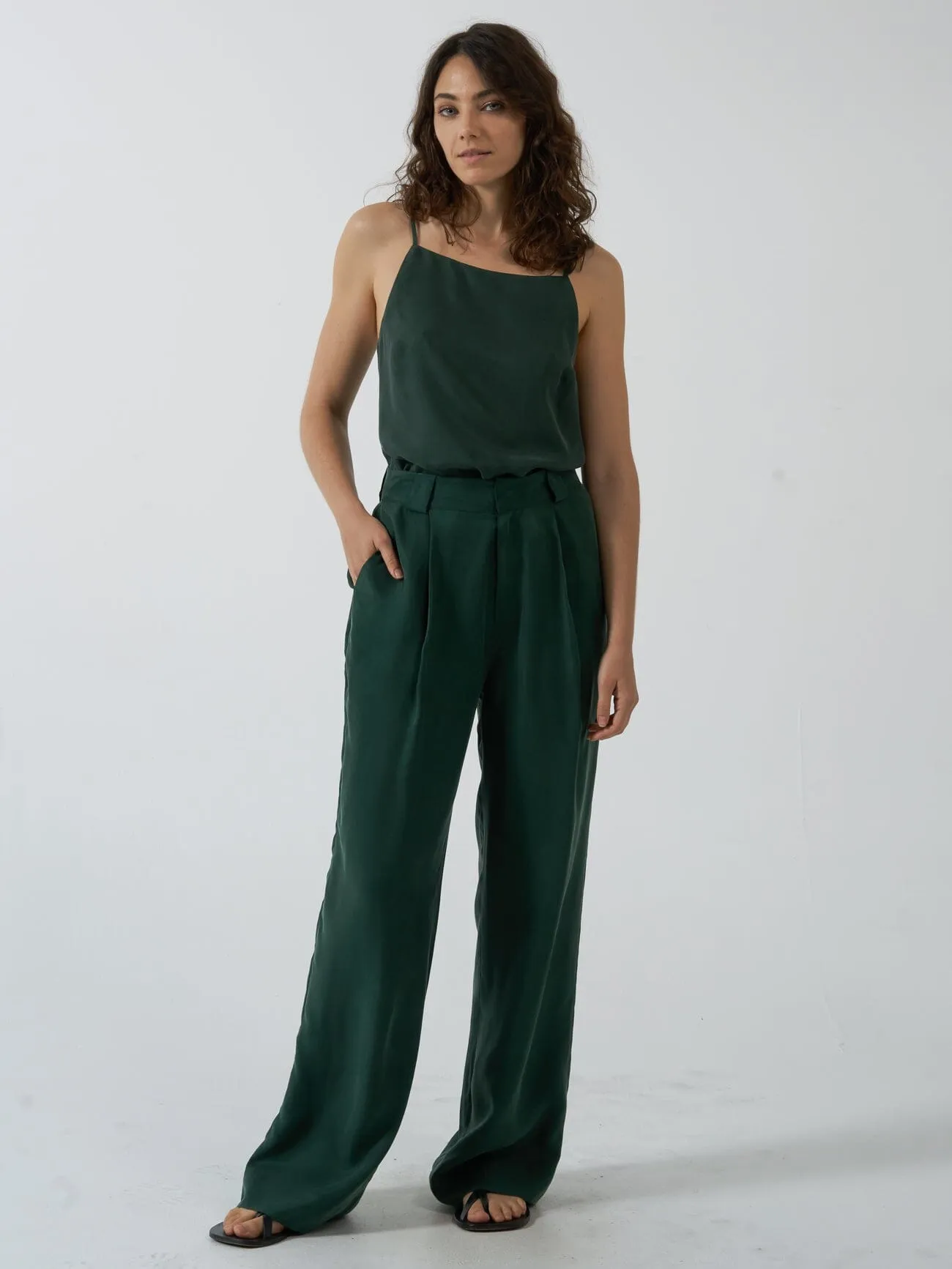 Artisan Cupro Pant - Deep Emerald sold by Thrills product image thumbnail 5