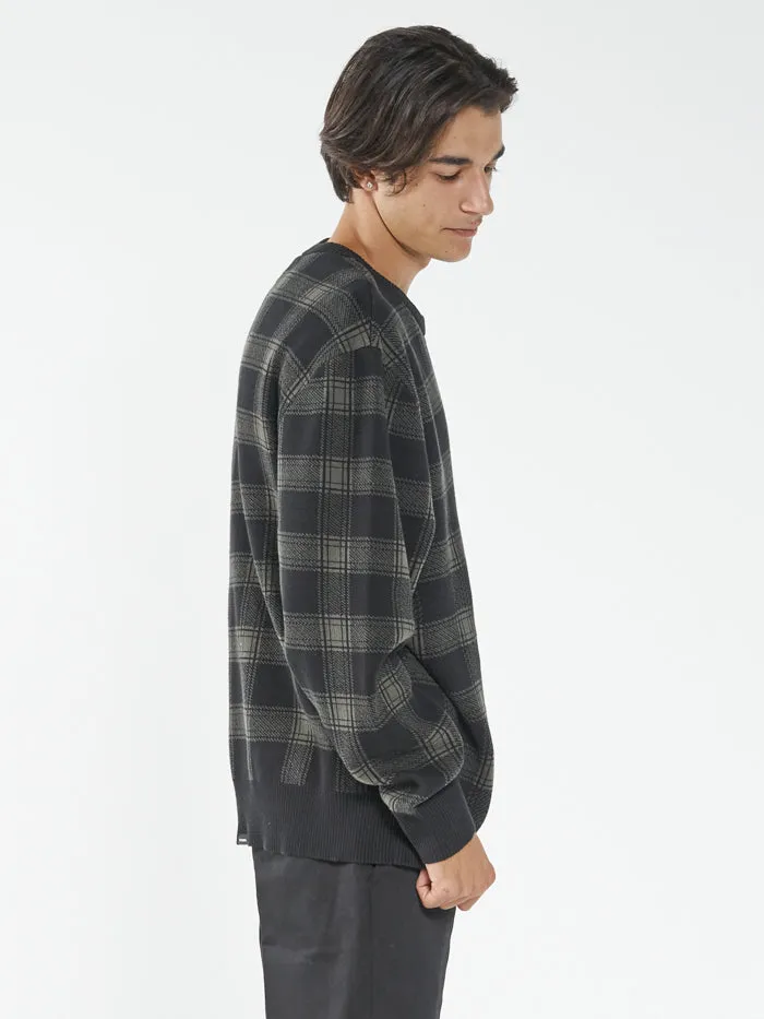 Now Then Crew Knit - Oil Green sold by Thrills product image thumbnail 3