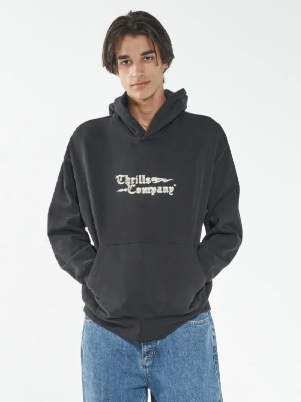 Glory Slouch Pull On Hood - Black sold by Thrills