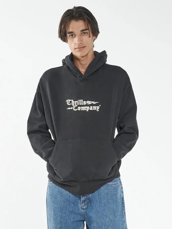 Glory Slouch Pull On Hood - Black sold by Thrills