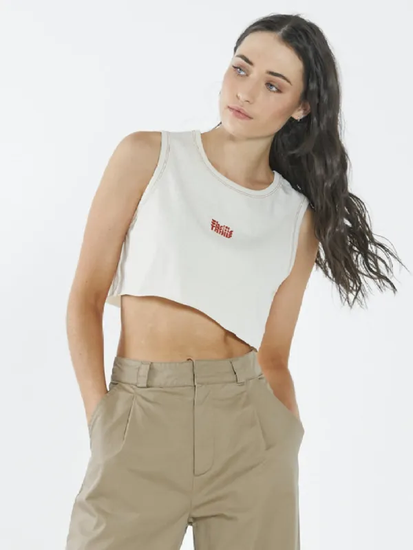 Infinite Thrills Super Crop Tank - Heritage White sold by Thrills