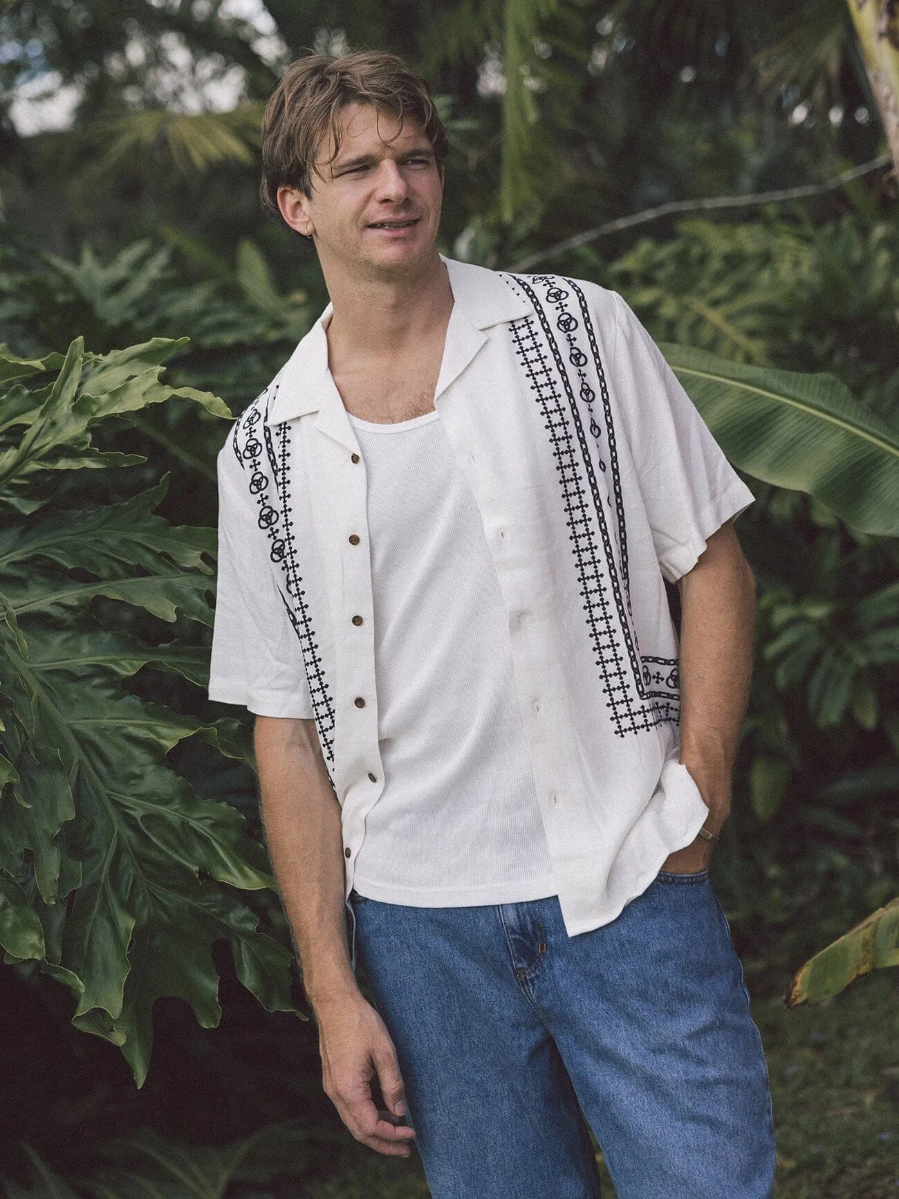 In Order and Disorder Bowling Shirt - Heritage White sold by Thrills