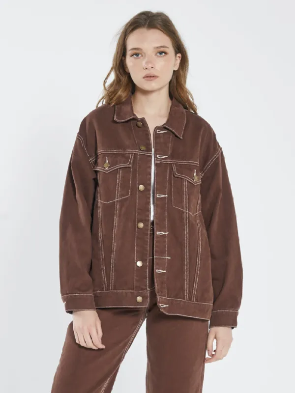 Madi Jacket - Washed Cocoa sold by Thrills