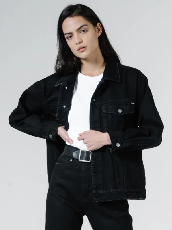 Madi Jacket - Black Rinse sold by Thrills