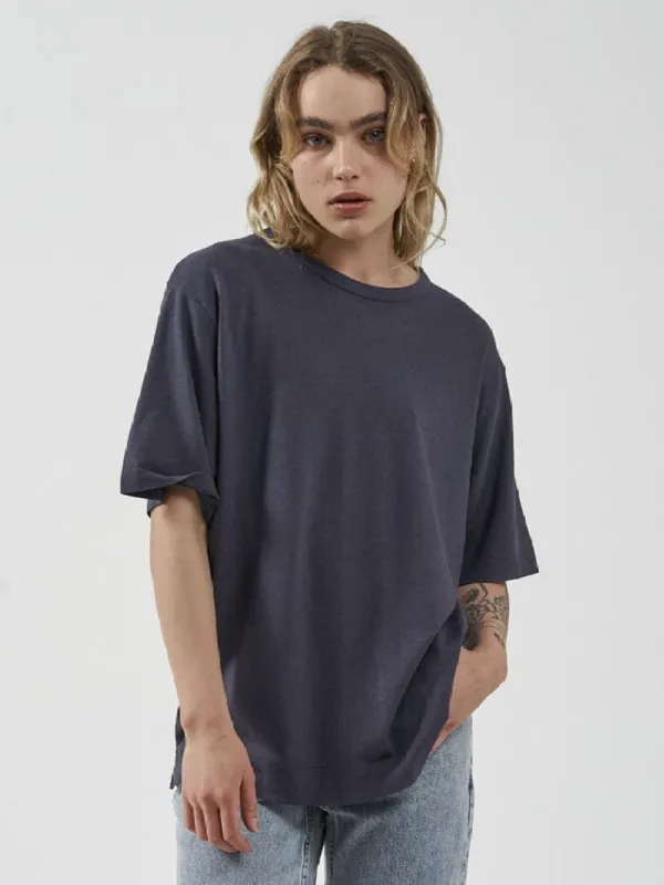 Hemp Lightweight Box Tee - Marine Blue sold by Thrills