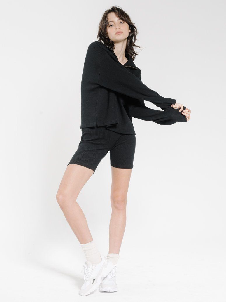 Hiatus 3/4 Zip Pullover - Black sold by Thrills product image thumbnail 5