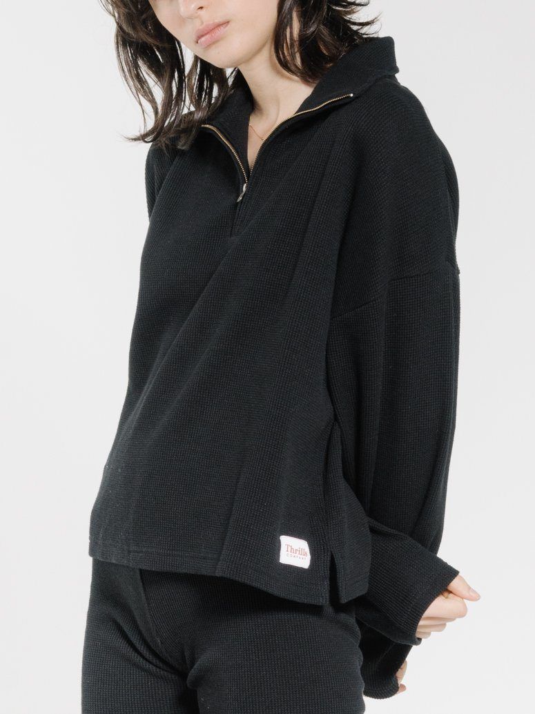 Hiatus 3/4 Zip Pullover - Black sold by Thrills product image thumbnail 4