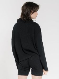 Hiatus 3/4 Zip Pullover - Black sold by Thrills