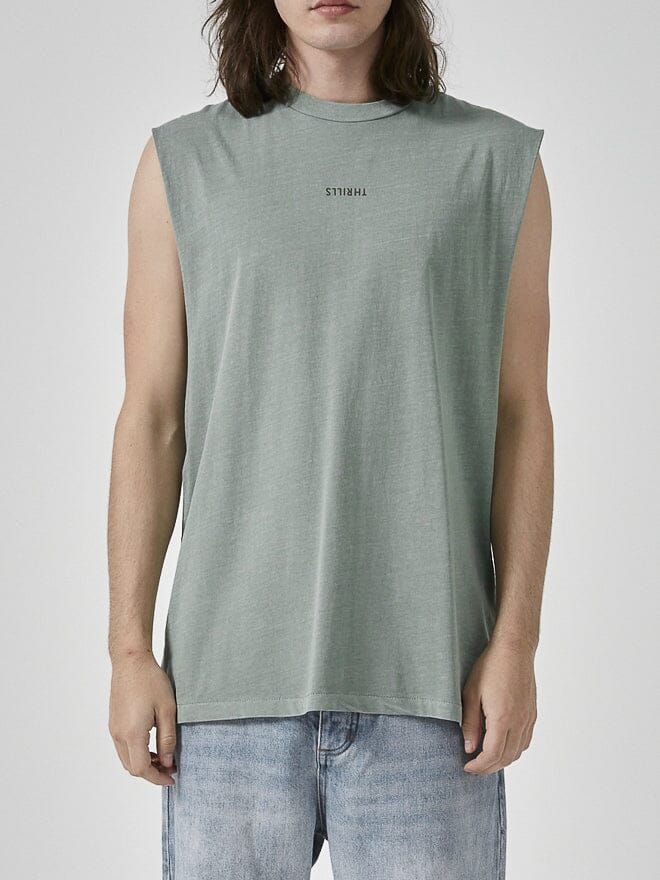 Minimal Thrills Merch Fit Muscle Tee - Seaglass Green sold by Thrills product image thumbnail 5