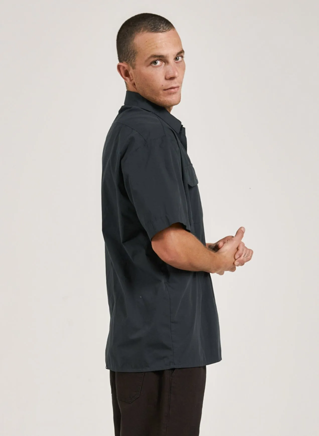 Thrills Union Short Sleeve Work Shirt - Spruce sold by Thrills product image thumbnail 4