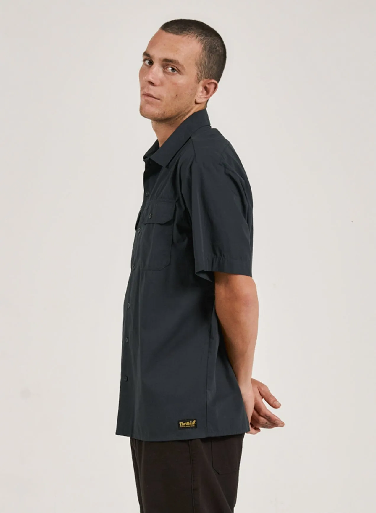 Thrills Union Short Sleeve Work Shirt - Spruce sold by Thrills product image thumbnail 3