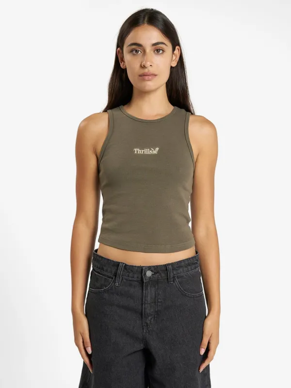 Thrills Workwear Curve Tank - Tarmac sold by Thrills
