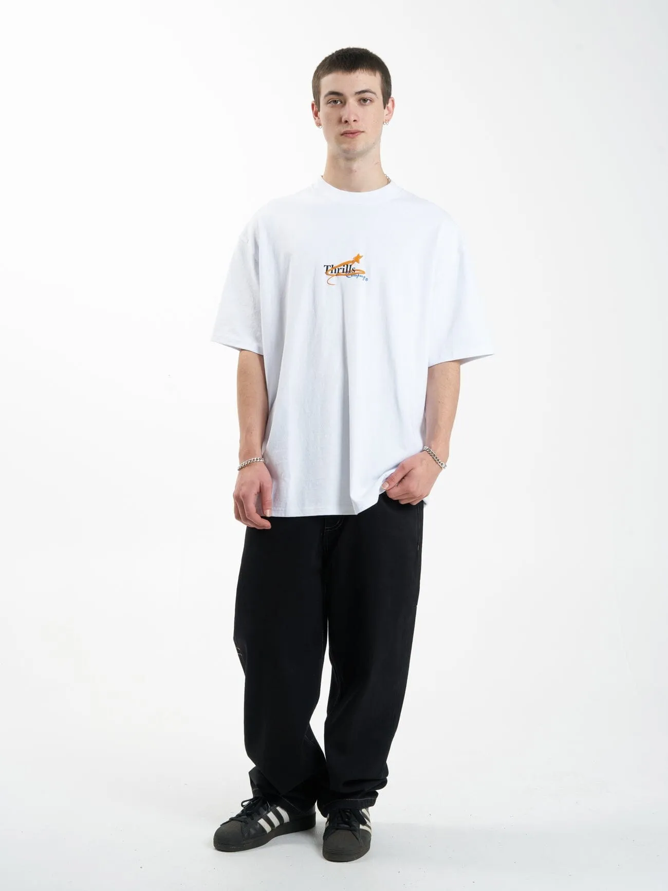 Earthdrone Box Fit Oversize Tee - White sold by Thrills product image thumbnail 5