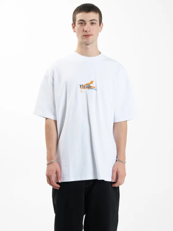 Earthdrone Box Fit Oversize Tee - White sold by Thrills