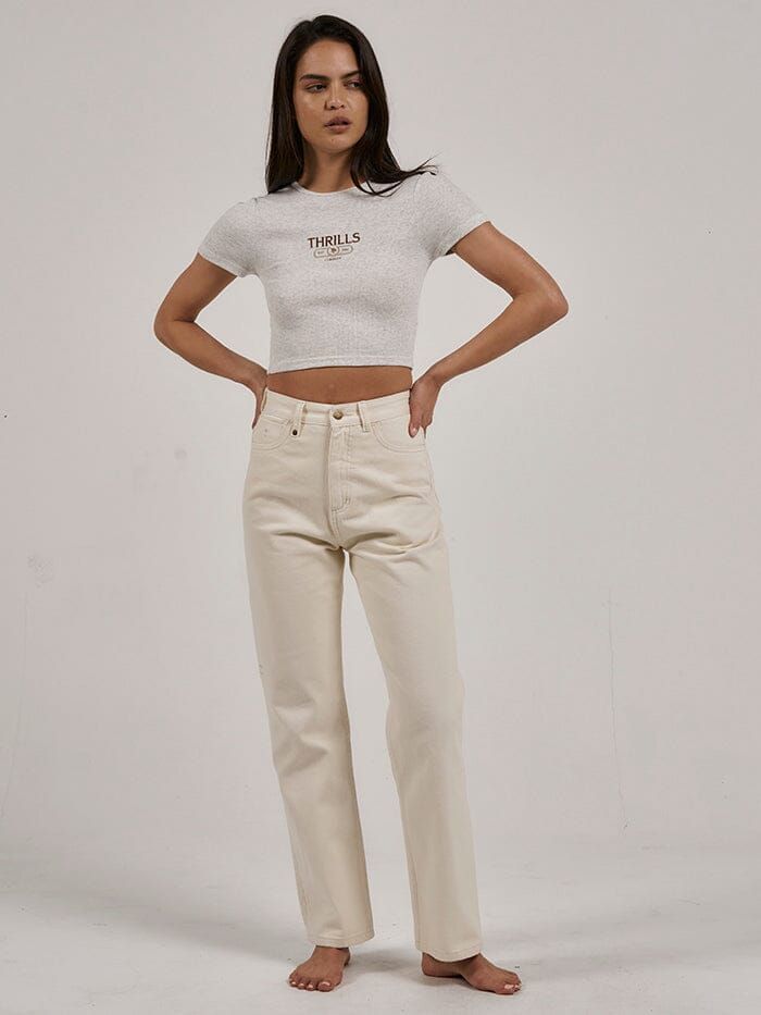 Bad Habits Club Baby Tee - White Marle sold by Thrills product image thumbnail 4